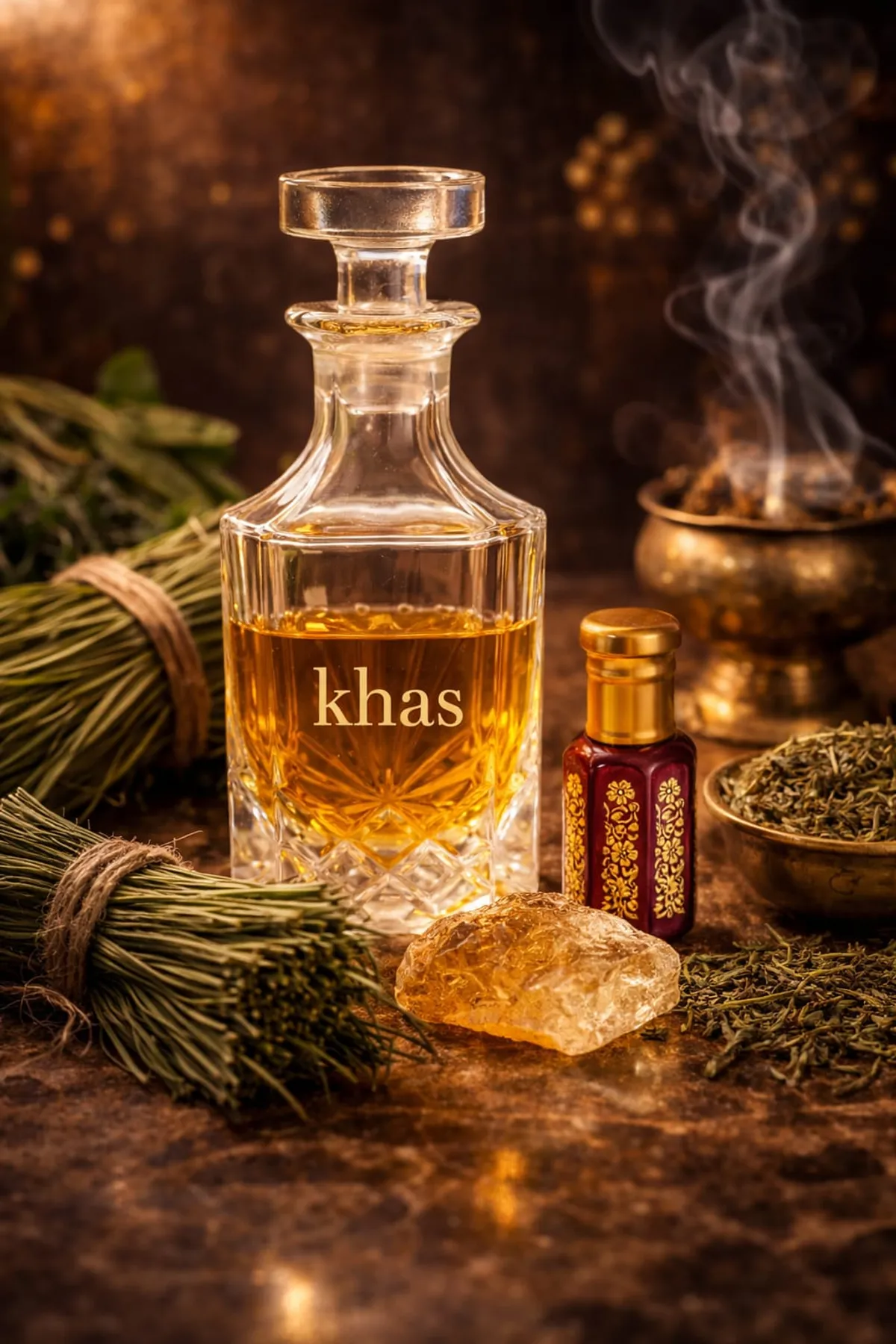 Green And Earthy Khas Attar